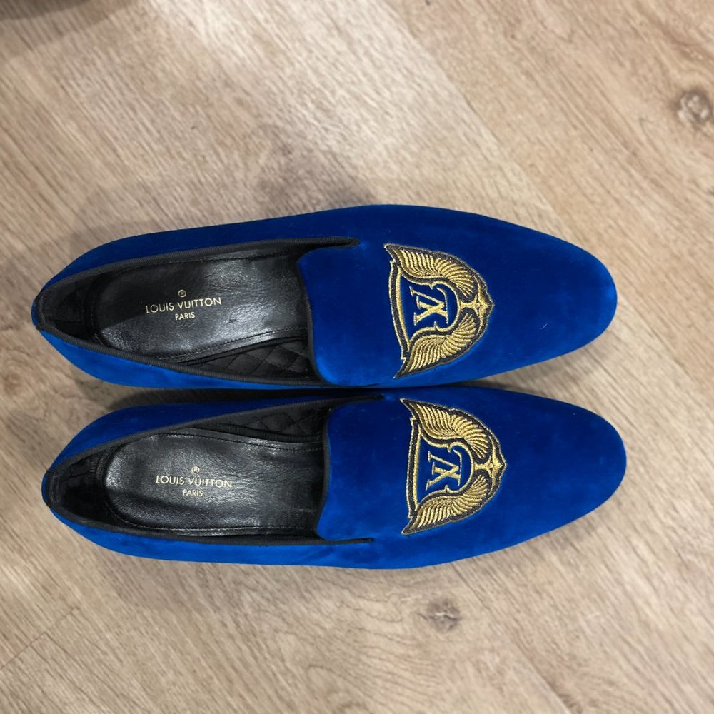 Louis Vuitton Auteuil Loafer Velvet Dress Shoe Size 9
